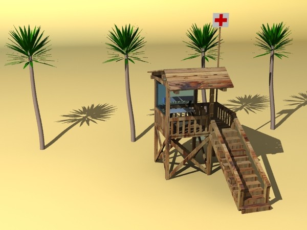 3d life guard - Lifeguard tower by Panait George Dorin
