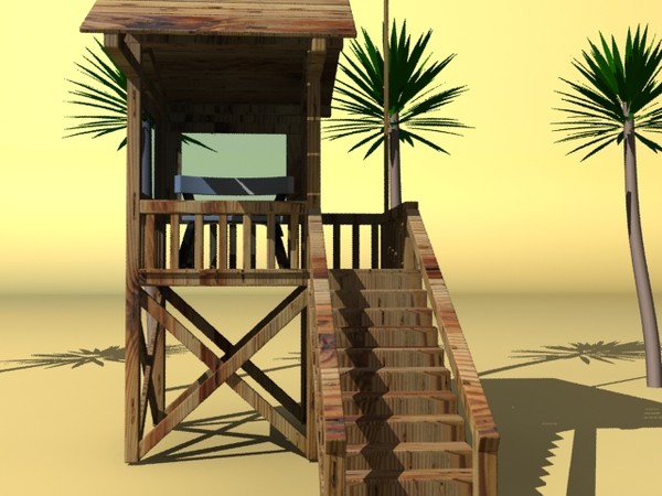 3d life guard - Lifeguard tower by Panait George Dorin