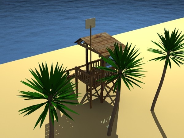 3d life guard - Lifeguard tower by Panait George Dorin