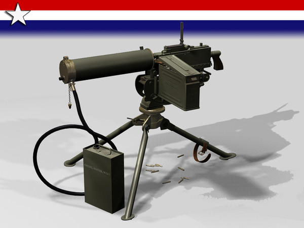 m1917 heavy machine gun 3d lwo - m1917 browning machinegun by ccbuckeye