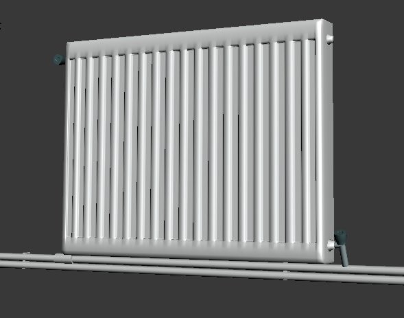 3d natural gas heater model - radiator by dark1nqdizyn