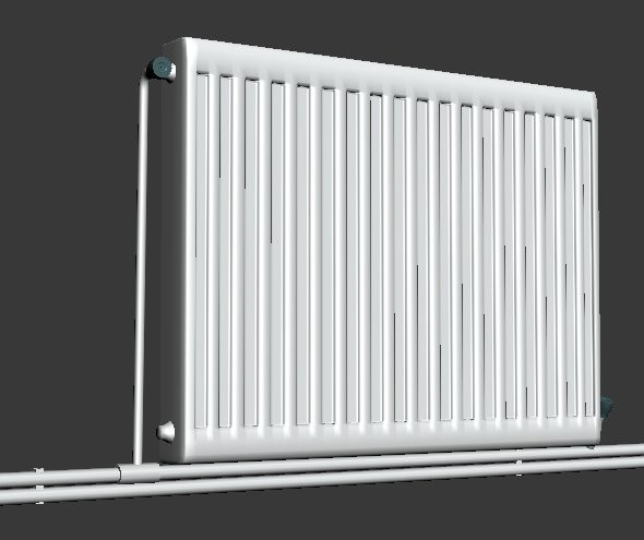 3d natural gas heater model - radiator by dark1nqdizyn