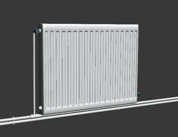 3d natural gas heater model - radiator by dark1nqdizyn