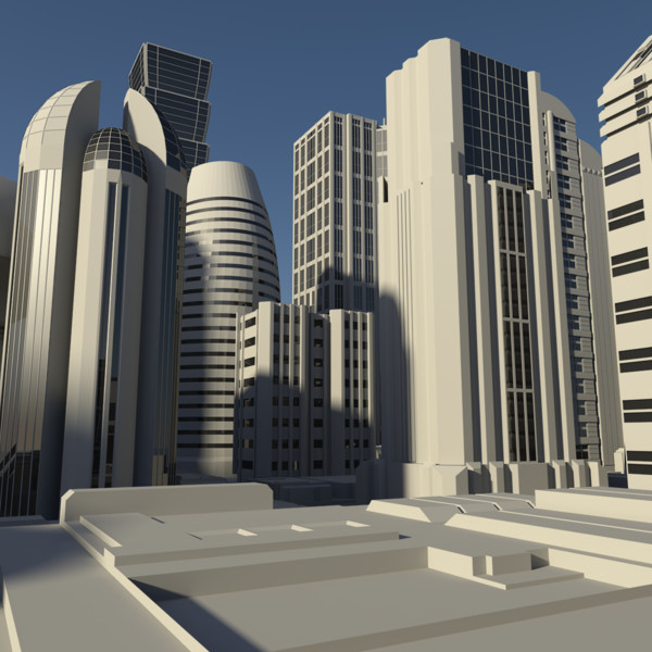 lwo futuristic cityscape - Futuristic City... by AhearnART