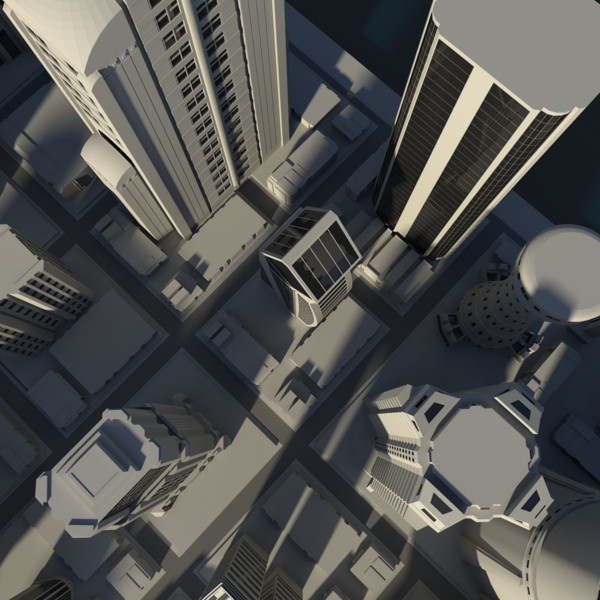 lwo futuristic cityscape - Futuristic City... by AhearnART