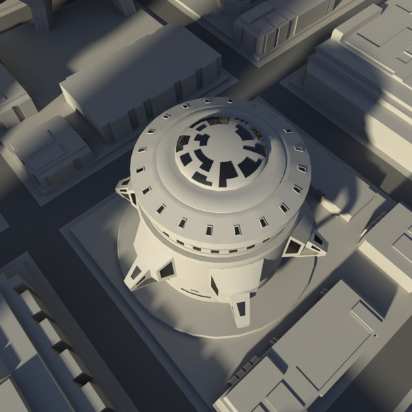lwo futuristic cityscape - Futuristic City... by AhearnART