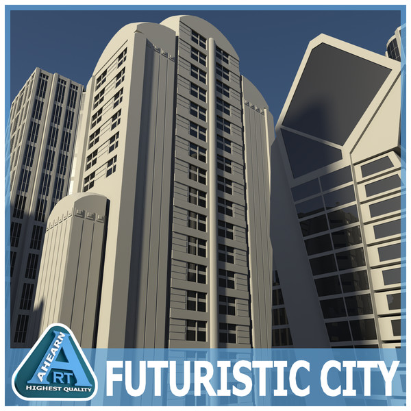 lwo futuristic cityscape - Futuristic City... by AhearnART