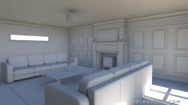 apartment livingroom room 3d max - APARTMENT by ScratchFX