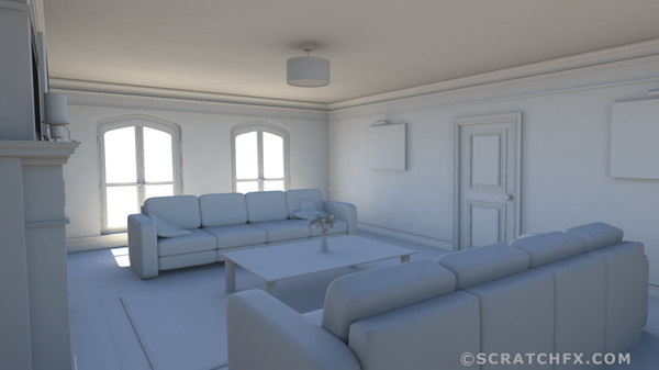 apartment livingroom room 3d max - APARTMENT by ScratchFX