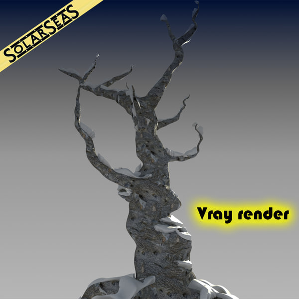 3d scanline winter tree snow seamless model - Winter Tree with Snow by solarseas