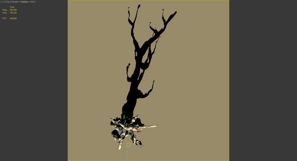 3d scanline winter tree snow seamless model - Winter Tree with Snow by solarseas