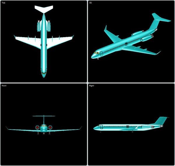 fokker solid assembly 100 3d dwg - Fokker 100 Next Gen Solid Assembly Model by RodgerSaintJohn