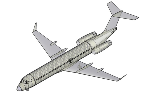 fokker solid assembly 100 3d dwg - Fokker 100 Next Gen Solid Assembly Model by RodgerSaintJohn