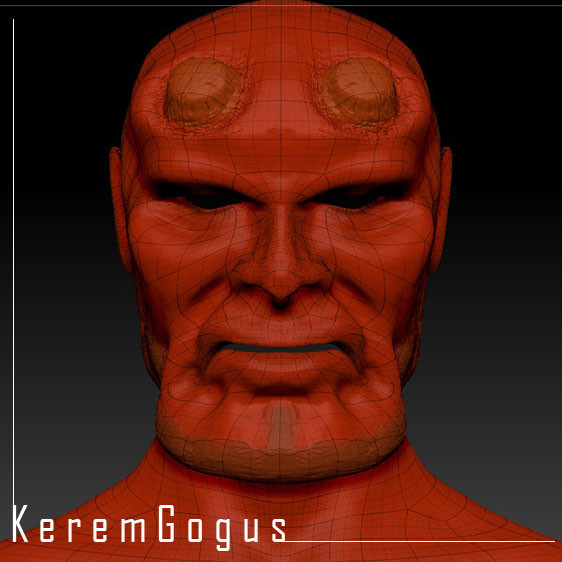 3d model hellboy polypainted zbrush - HellGuy by KeremGogus