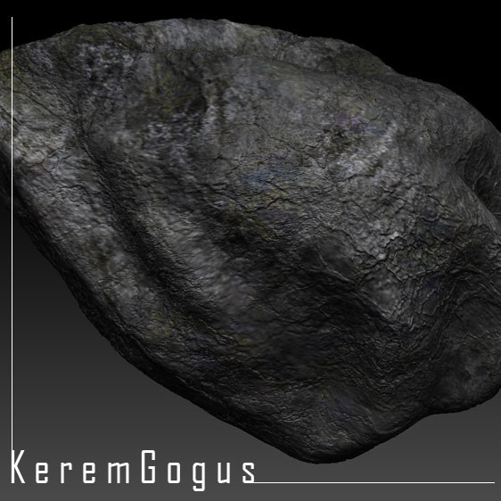 stone rock 3d model - High Poly Rock by KeremGogus