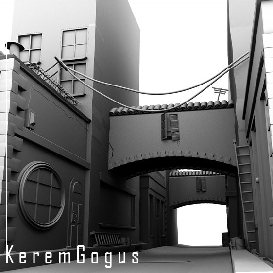 3d street old model - Old Street Environment by KeremGogus