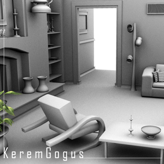 room living 3d ma - Living Room by KeremGogus