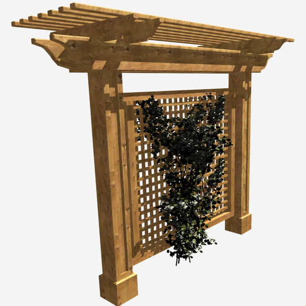 3d model of pergola trellis - Pergola Trellis... by chaosfractal