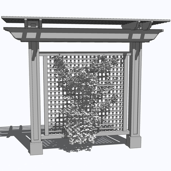 3d model of pergola trellis - Pergola Trellis... by chaosfractal