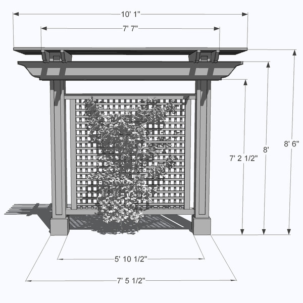 3d model of pergola trellis - Pergola Trellis... by chaosfractal