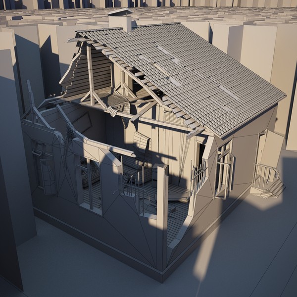 maya destroyed building - Destroyed and not Destroyed Building by Stubborn3D