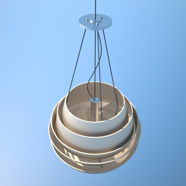 modern pendant light 3d 3ds - Ceiling Light Fixture by CTA AE