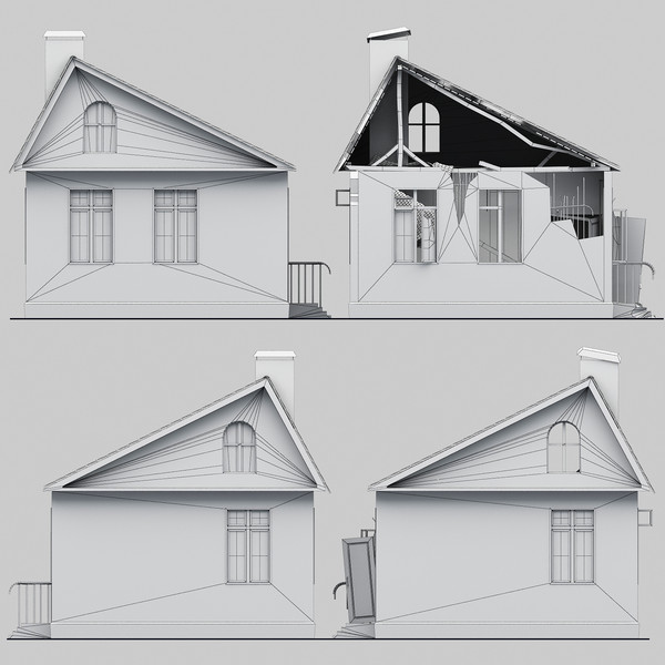 maya destroyed building - Destroyed and not Destroyed Building by Stubborn3D