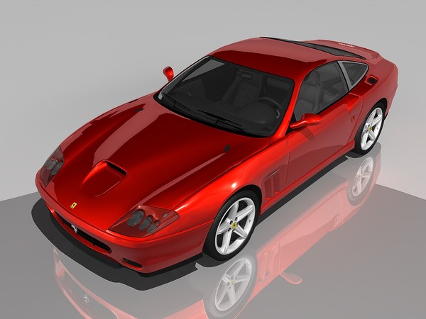 3d model ferrari 575 maranello 2002 - Ferrari 575M Maranello 2002 by TiRex3D
