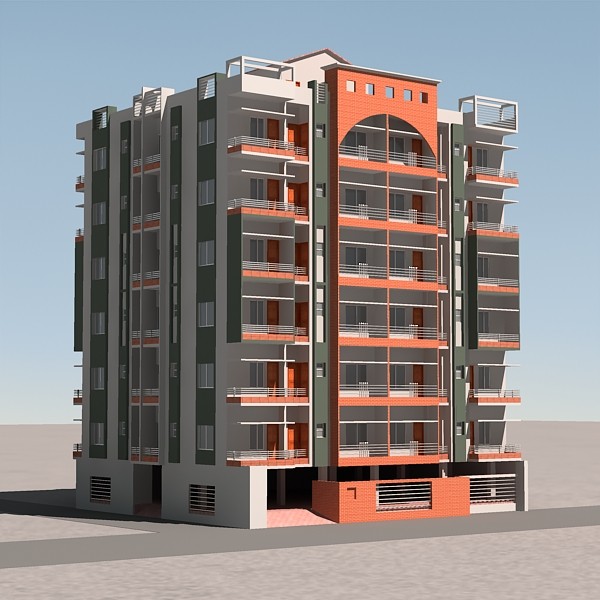 3ds max apartment building - Apartment Building 06 by sabah_au