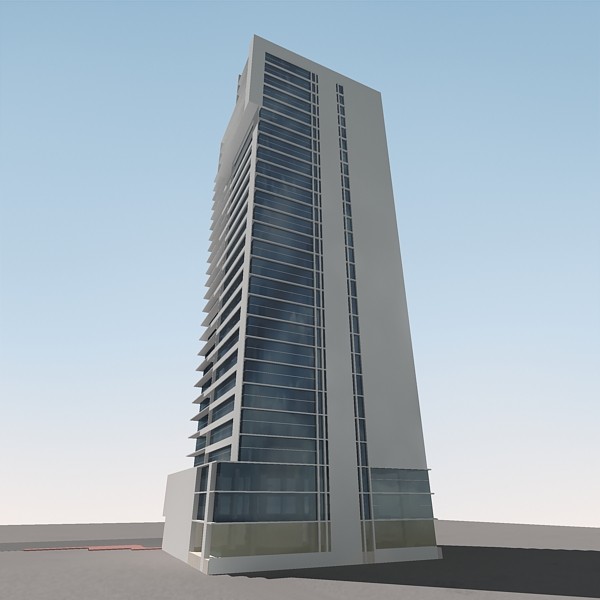 3d rise commercial building model - High rise commercial building by sabah_au