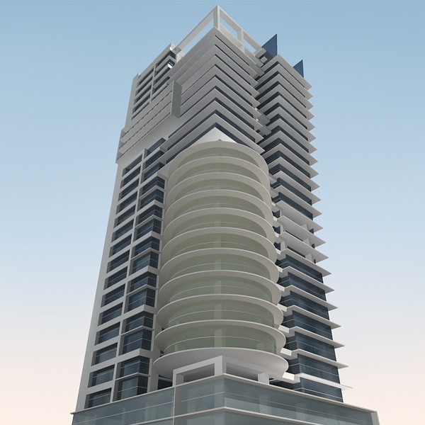 3d rise commercial building model - High rise commercial building by sabah_au