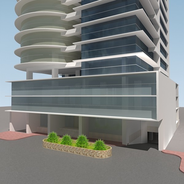 3d rise commercial building model - High rise commercial building by sabah_au