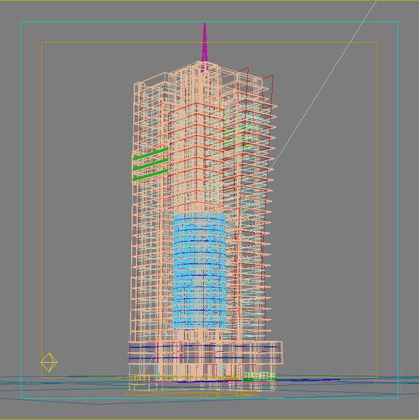 3d rise commercial building model - High rise commercial building by sabah_au