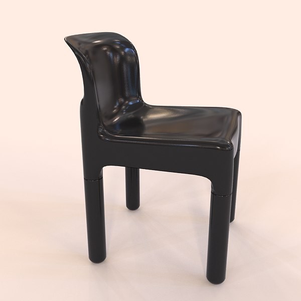 chair kartell carlo 3d model - chair kartell carlo bartoli by zelosh