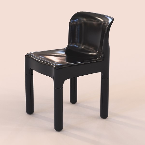 chair kartell carlo 3d model - chair kartell carlo bartoli by zelosh