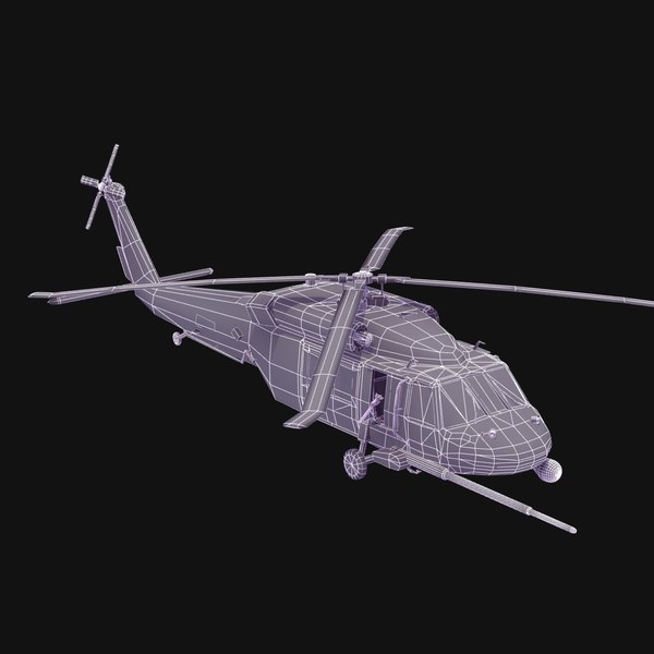 3d model of pavehawk usaf - MH60G Pavehawk USAF by ES3DStudios