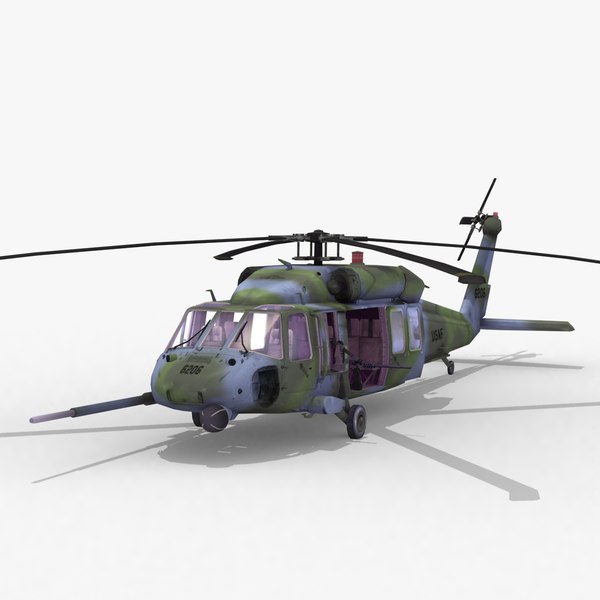 3d model of pavehawk usaf - MH60G Pavehawk USAF by ES3DStudios
