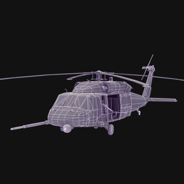 3d model of pavehawk usaf - MH60G Pavehawk USAF by ES3DStudios
