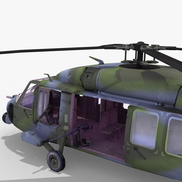 3d model of pavehawk usaf - MH60G Pavehawk USAF by ES3DStudios