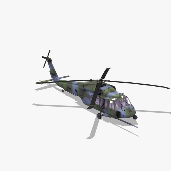 3d model of pavehawk usaf - MH60G Pavehawk USAF by ES3DStudios