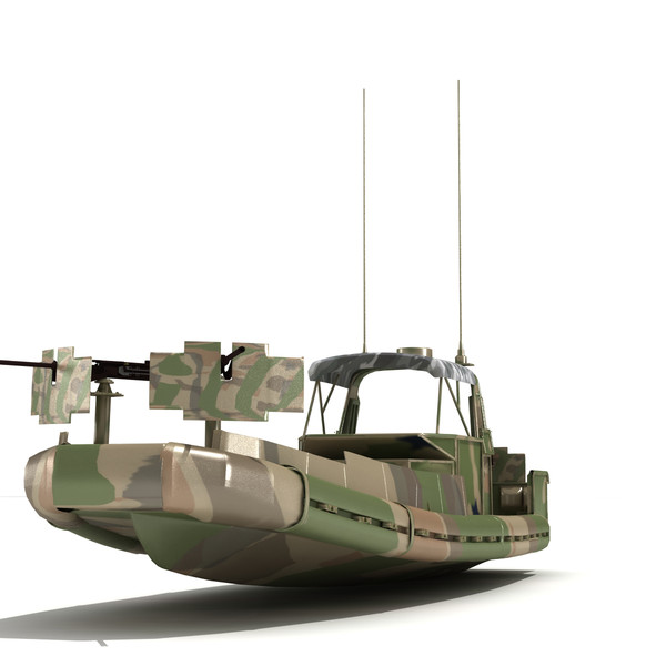 3d model small riverine craft patrol boat - Riverine Water Craft Patrol Boat by virtualciti