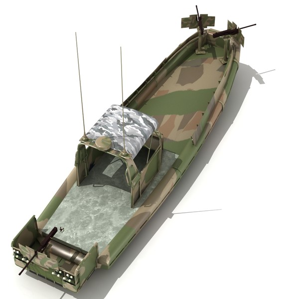 3d model small riverine craft patrol boat - Riverine Water Craft Patrol Boat by virtualciti
