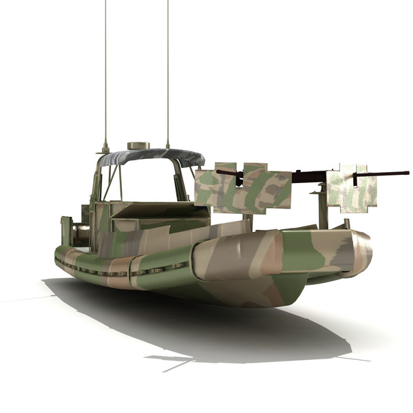 3d model small riverine craft patrol boat - Riverine Water Craft Patrol Boat by virtualciti
