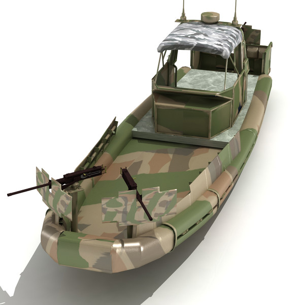 3d model small riverine craft patrol boat - Riverine Water Craft Patrol Boat by virtualciti