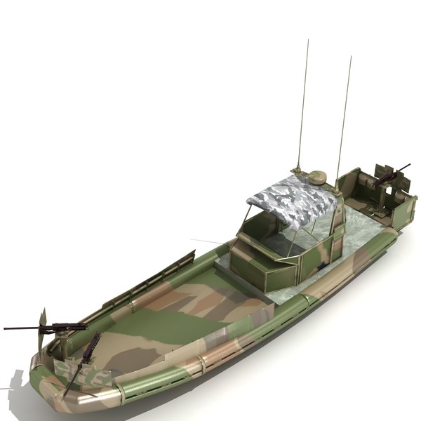 3d model small riverine craft patrol boat - Riverine Water Craft Patrol Boat by virtualciti