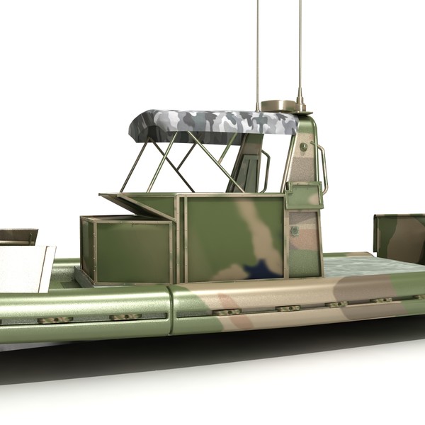3d model small riverine craft patrol boat - Riverine Water Craft Patrol Boat by virtualciti