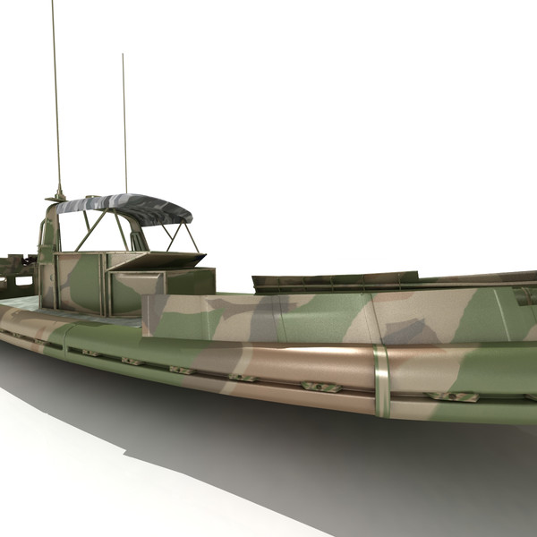 3d model small riverine craft patrol boat - Riverine Water Craft Patrol Boat by virtualciti
