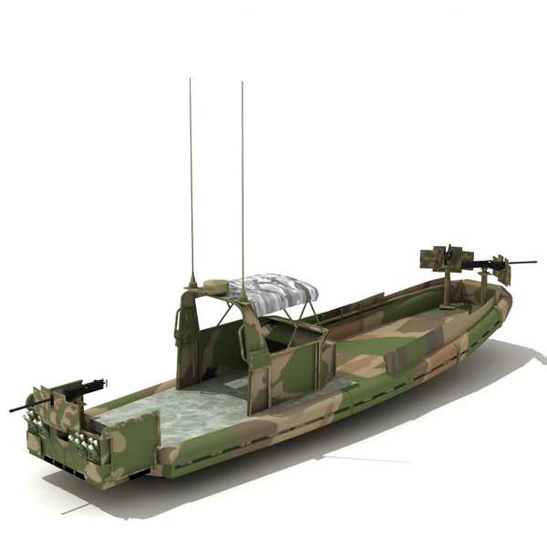 3d model small riverine craft patrol boat - Riverine Water Craft Patrol Boat by virtualciti