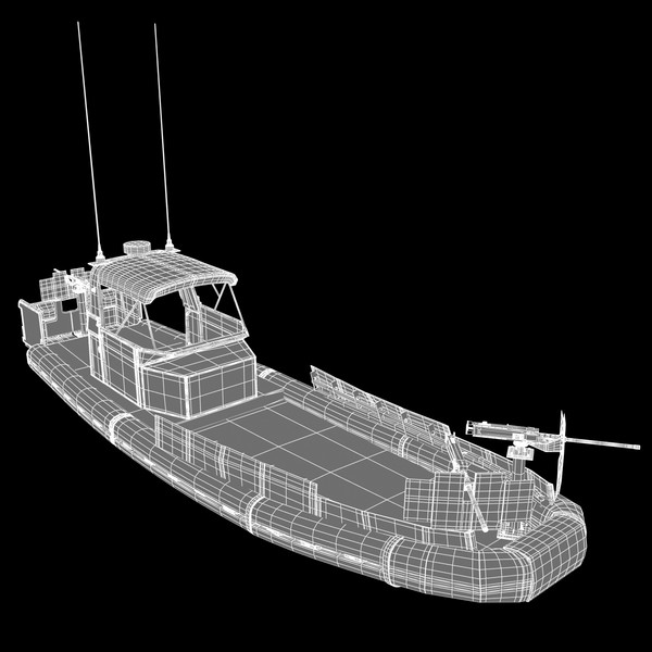 3d model small riverine craft patrol boat - Riverine Water Craft Patrol Boat by virtualciti