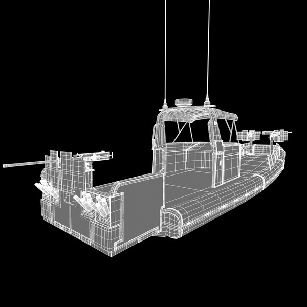3d model small riverine craft patrol boat - Riverine Water Craft Patrol Boat by virtualciti